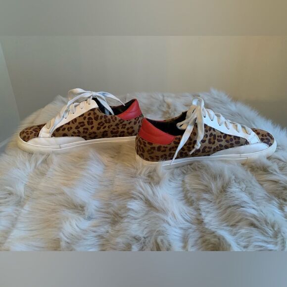 Nature Breeze Dale Leopard Print Lace Up Platform Sneaker Size 6.5 - Picture 3 of 13